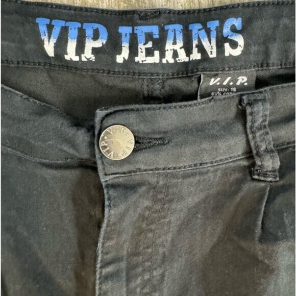 VIP Jeans Black Cargo Pants Size 15 PLUS SIZE - Picture 5 of 9